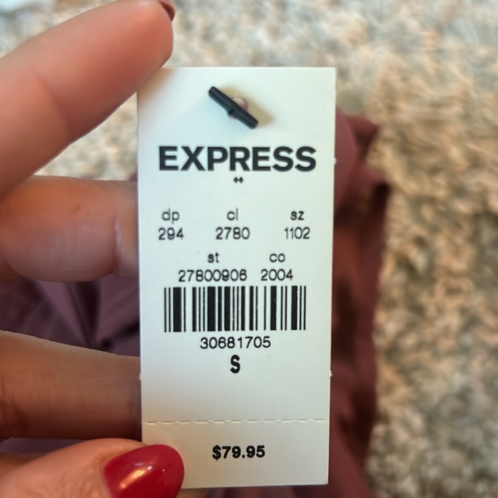 Express Mauve Ruffle Mini Dress - Picture 5 of 5